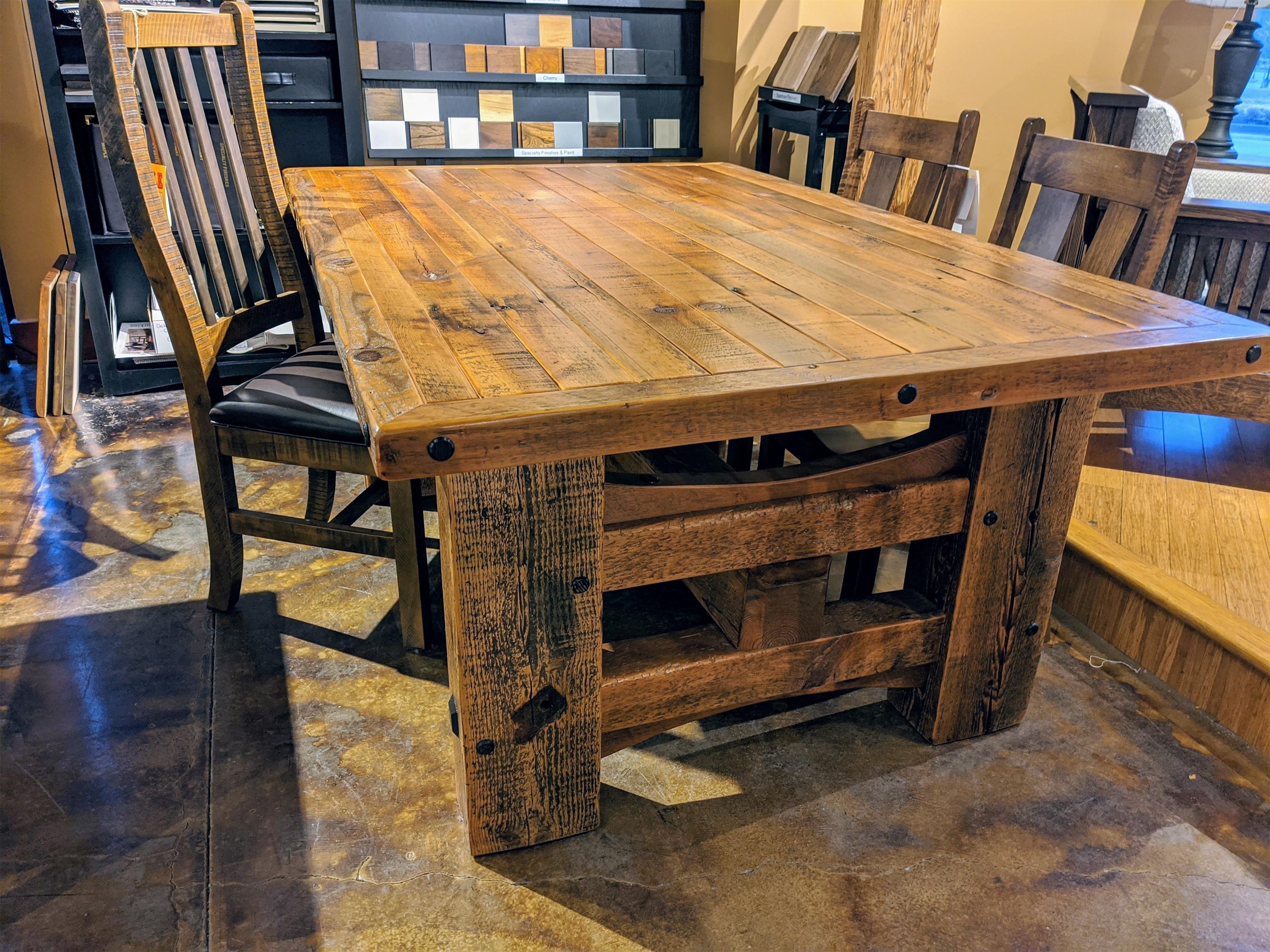 Reclaimed barnwood discount dining table